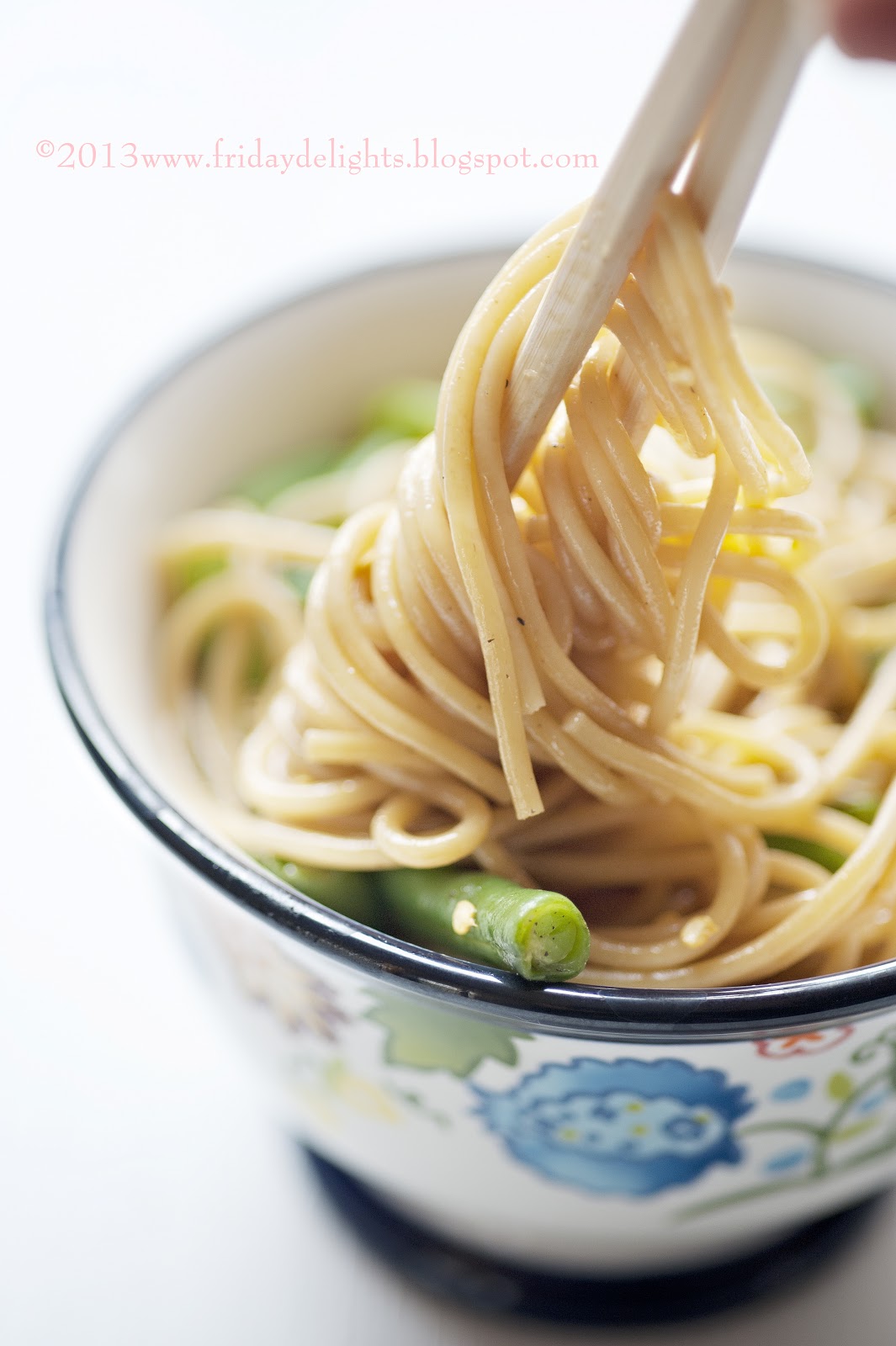 Lo Mein Noodles with Green Beans