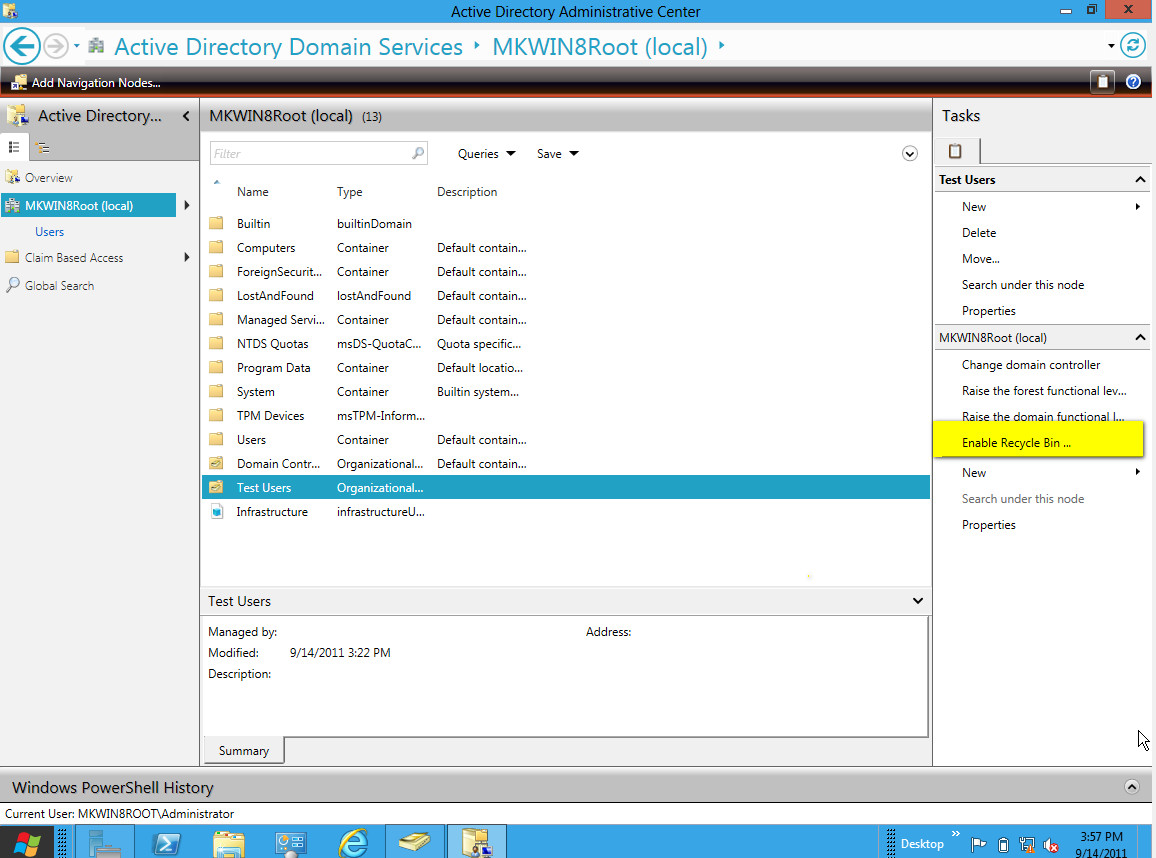 Windows Server 8 Active Directory Recycle Bin My blog about Active