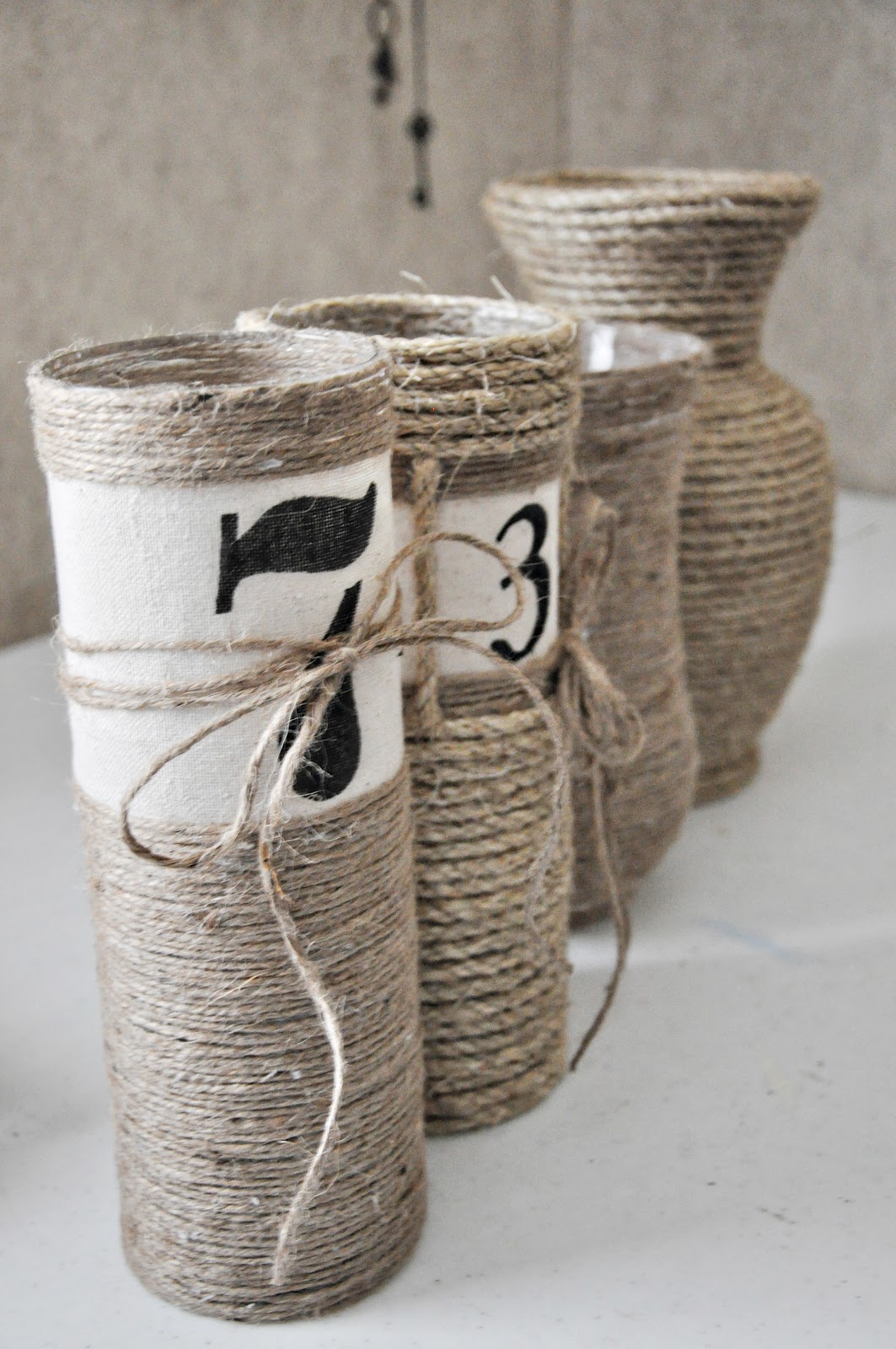 me & j... the everday Twine & Rope Wrapped Vases