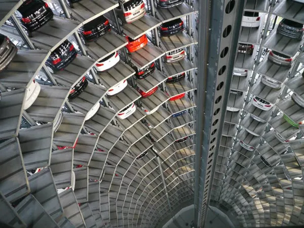 The Volkswagen’s Car Towers in Wolfsburg