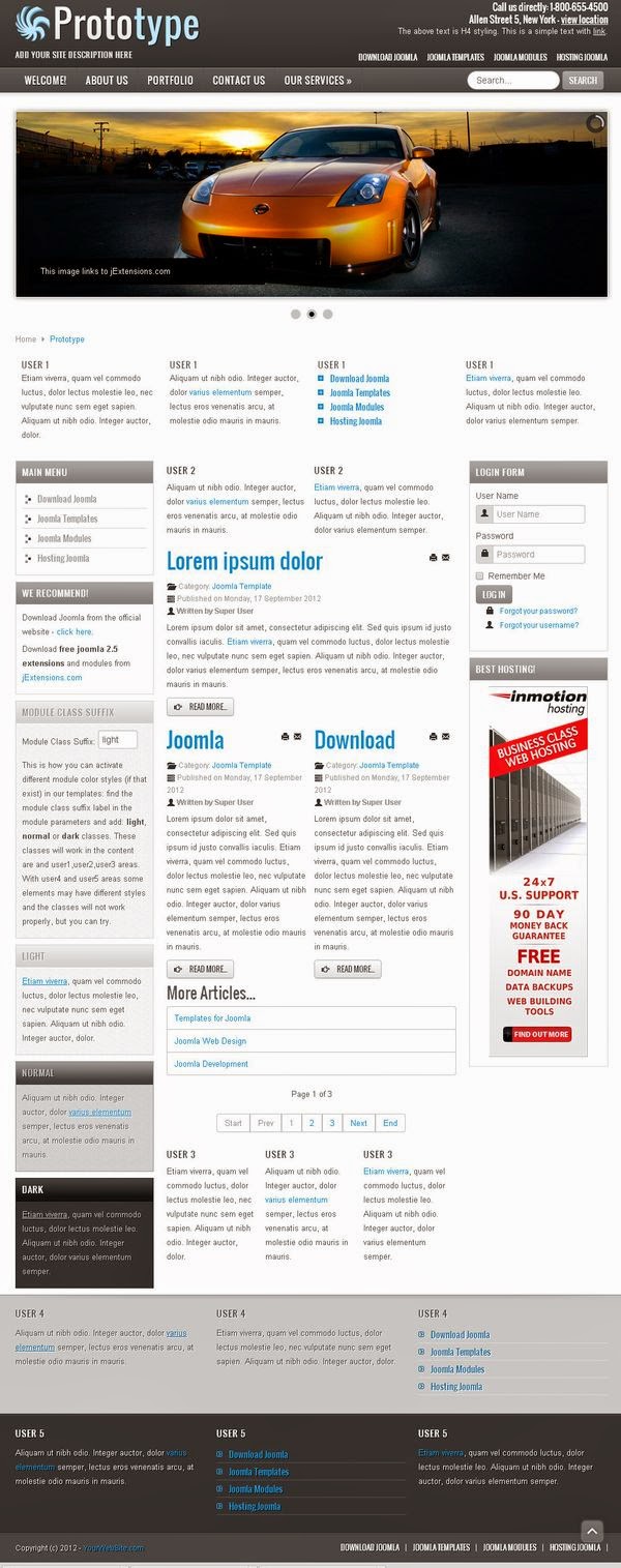 Prototype Responsive Joomla 3.4 Template Free Template joomla 4