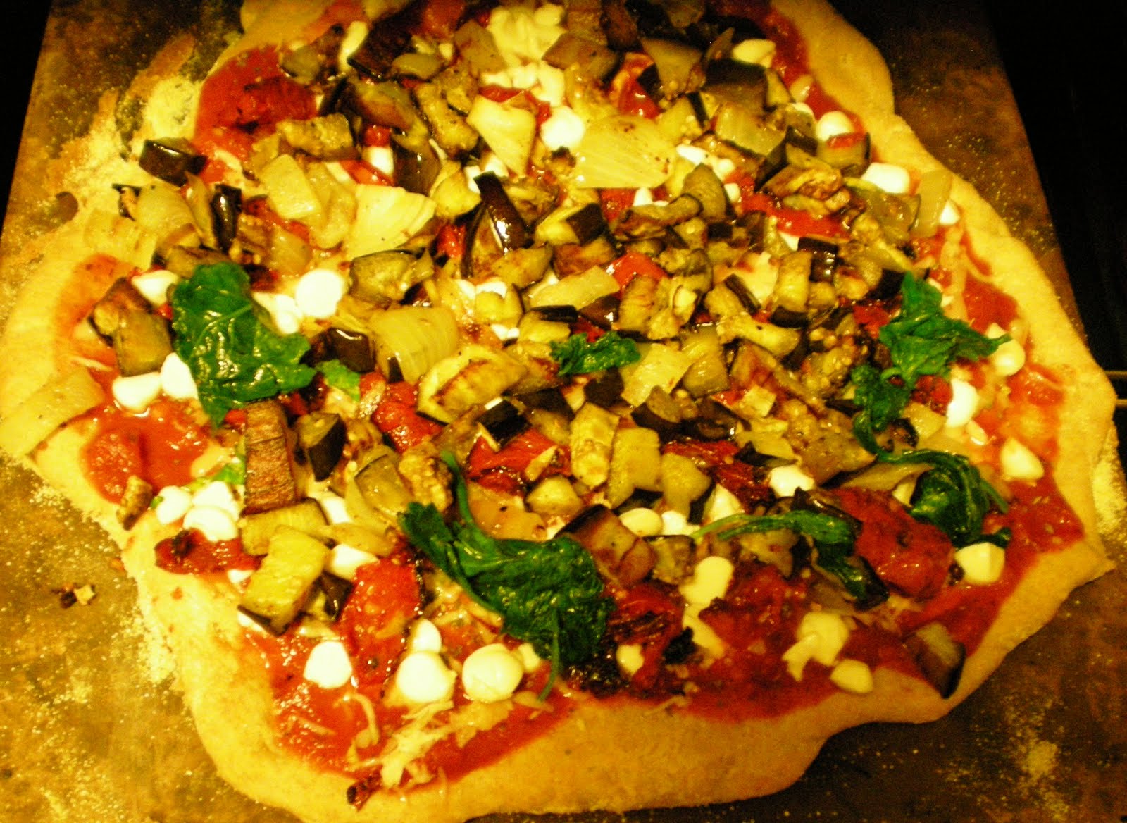 Roasted Eggplant Pizza From Anne's Kitchen