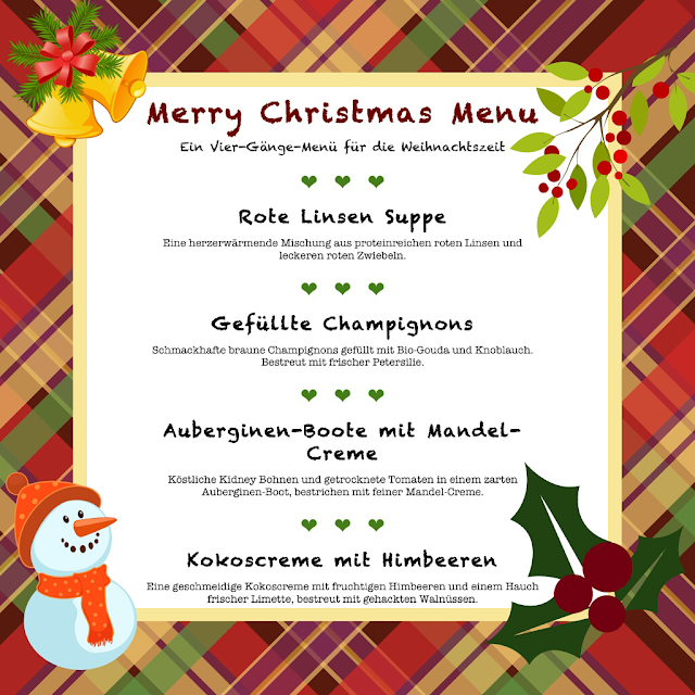 Holiday Cooking Vegetarian Four Course Christmas Menu Pure Power Panda