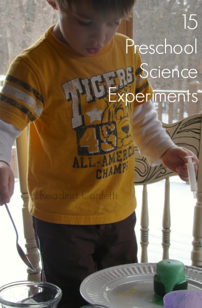 15 science experiments for preschoolers
