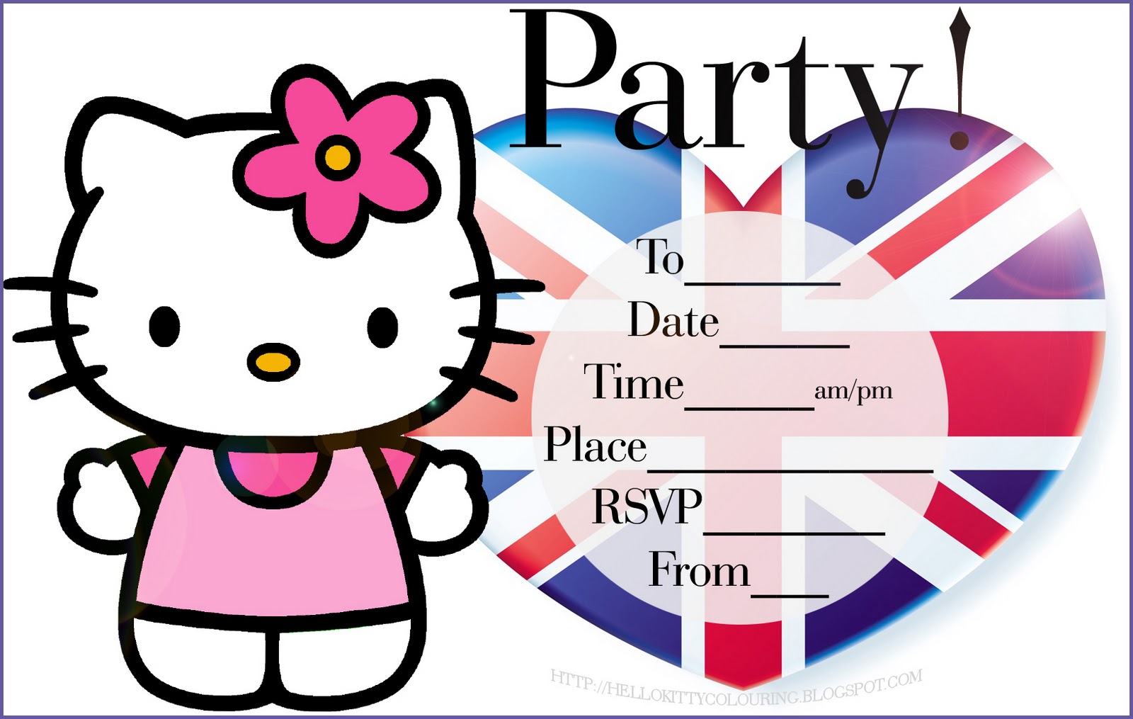 HELLO KITTY COLORING PAGES