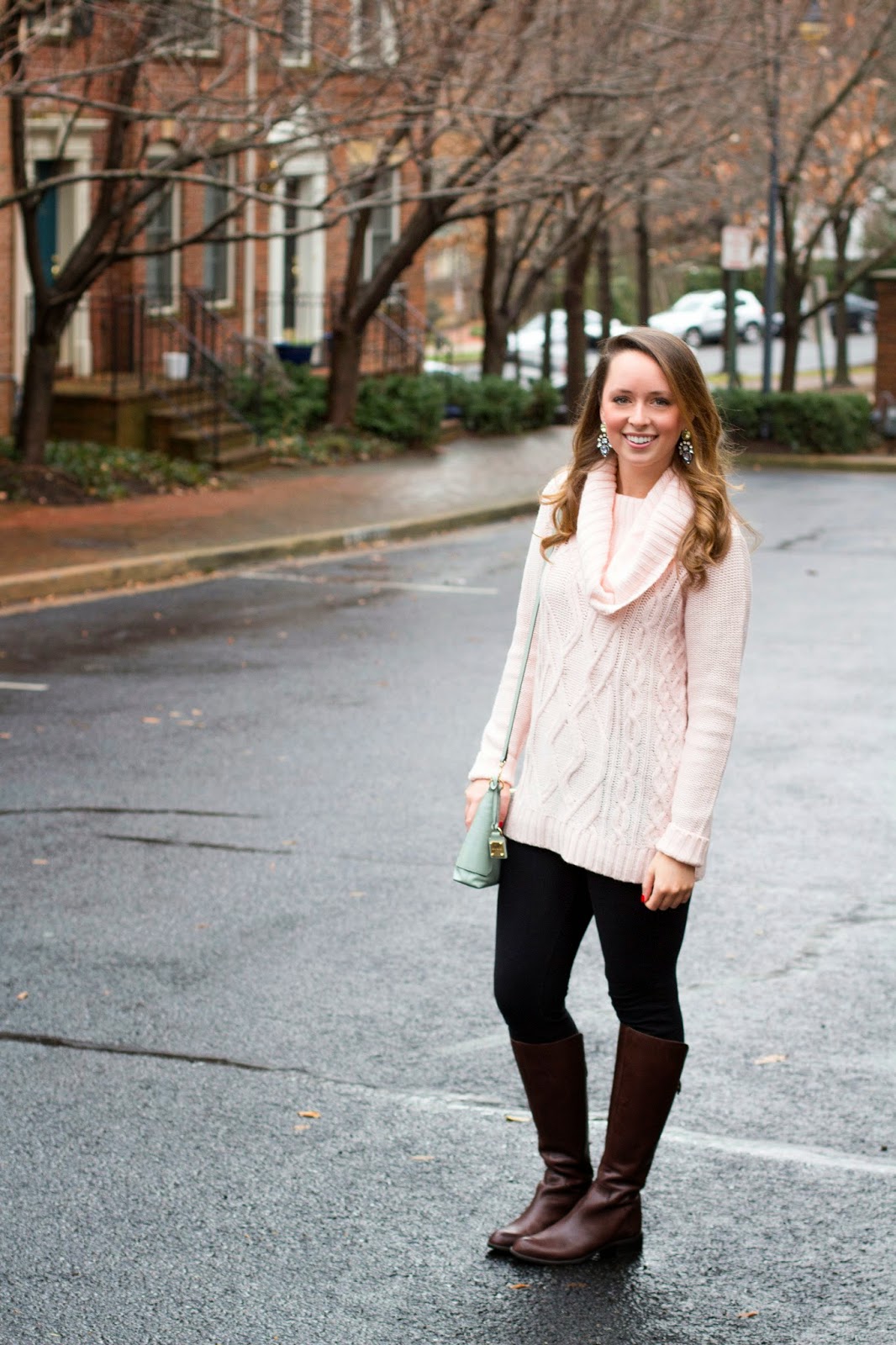 Southern Anchors {blush pink turtleneck}