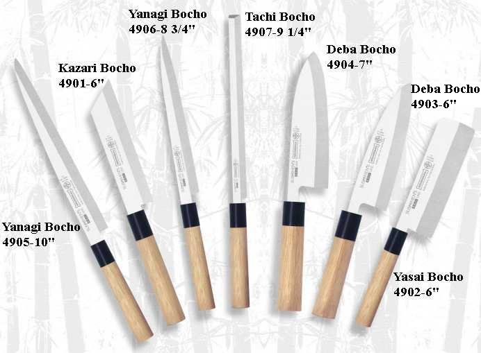 Cuchillos para sushi o bochos
