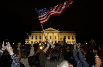 Heaven Can Wait - The most wanted terrorist terminated! The icon of evil is dead! Jubilant crowds celebrate outside the White House