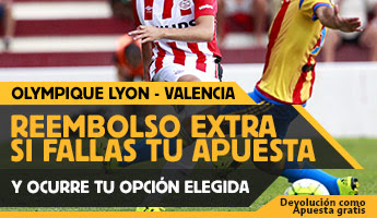 betfair reembolso 25 euros Champions League Olympique Lyon vs Valencia 29 septiembre betfair reembolso 25 euros Champions League Olympique Lyon vs Valencia 29 septiembre