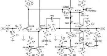 Class AB Power Amplifier Circuit 30w Using Power ... vnn diagram 3 