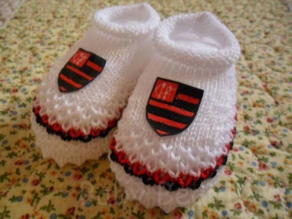 sapatinho de bebe do flamengo