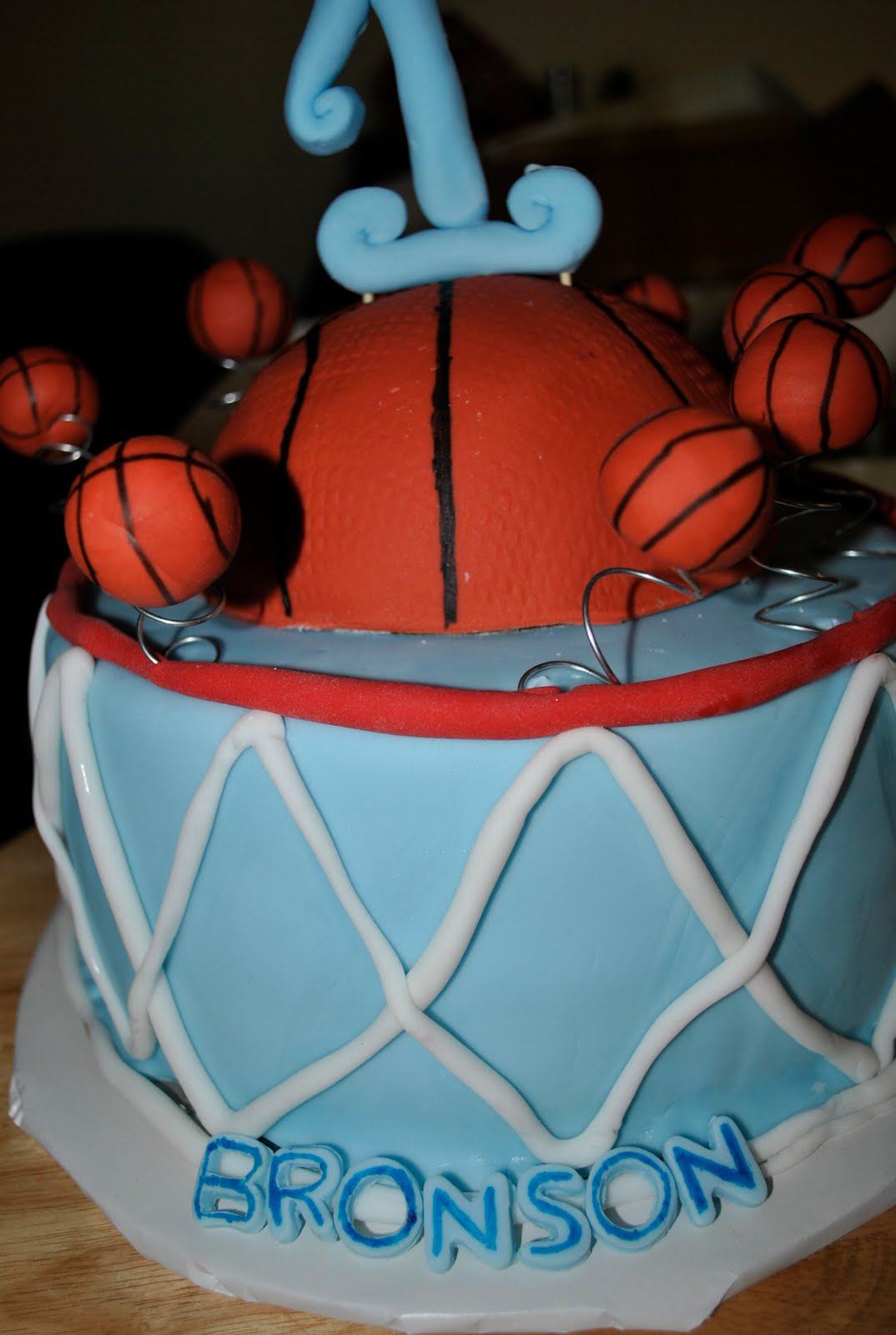 Sweet Creations Basketball Cake and Cupcakes