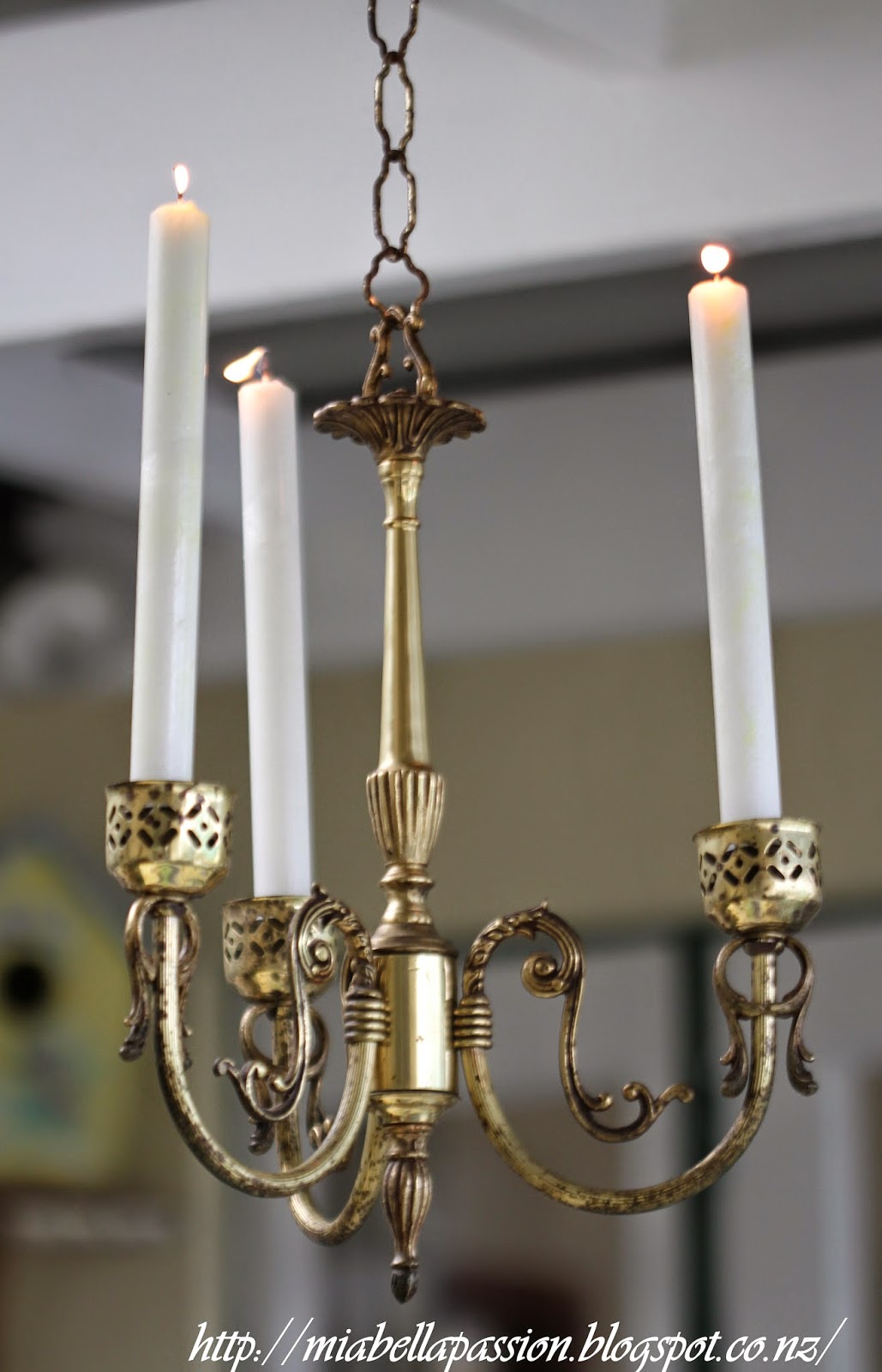 Mia Bella Passions Upcycle a chandelier into an outdoor candelabra...