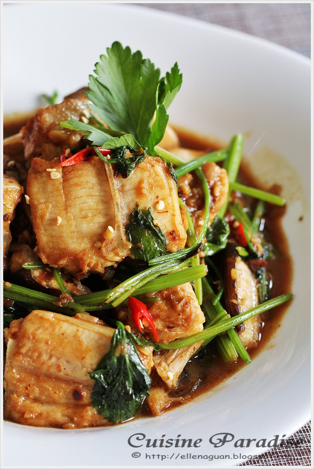 Stir Fried Stingray With Fermented Black Bean And Chinese Celery Recipe Recipes