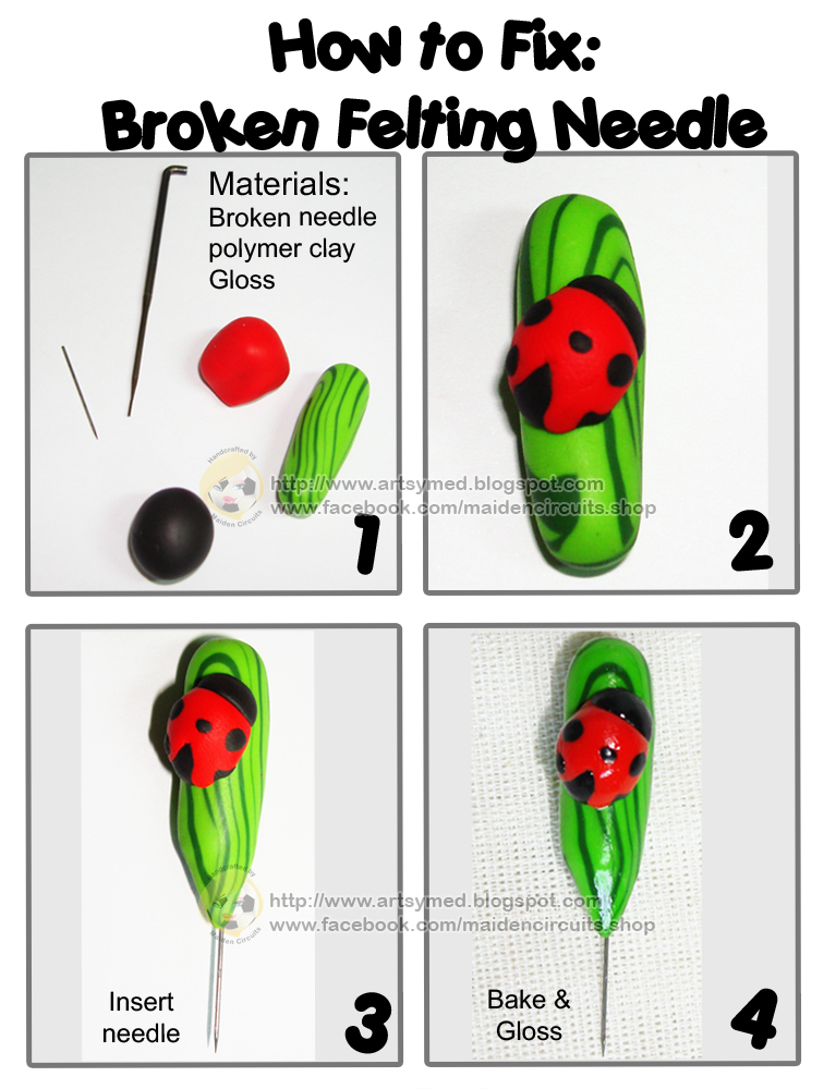 Artsy Med How to fix Broken Felting Needle