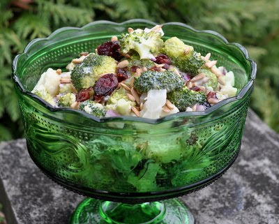Healthy Holiday Broccoli & Cauliflower Salad