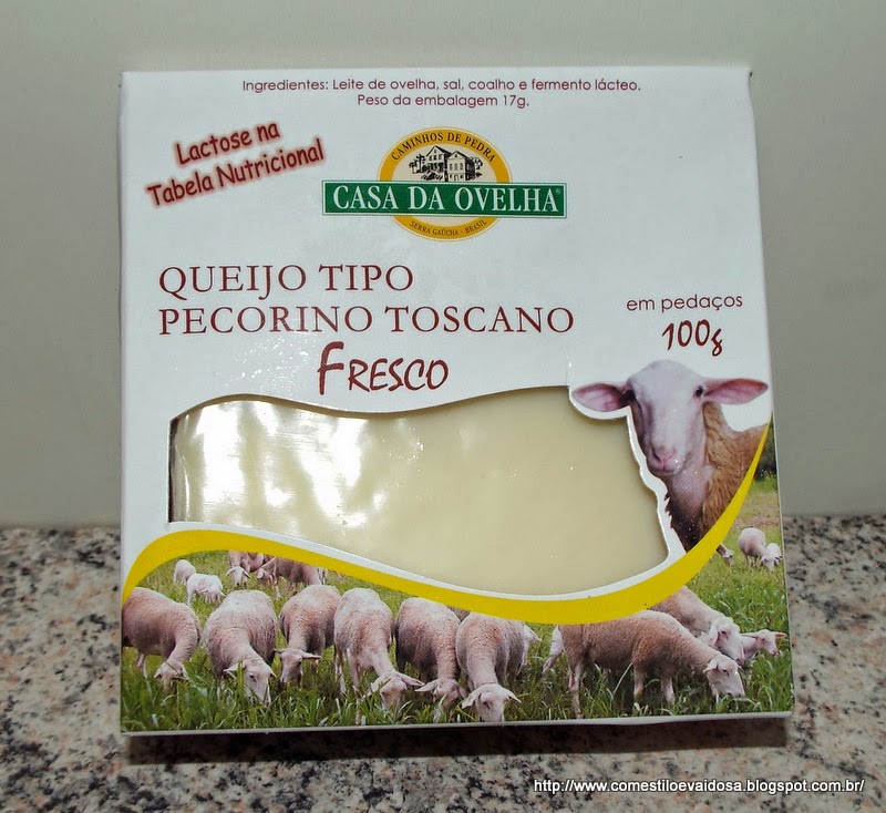 Com Estilo e Vaidosa Resenha Queijo Pecorino Toscano Fresco Casa da