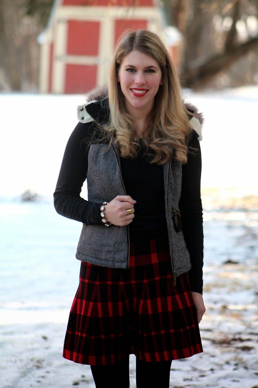 I do deClaire Plaid Skirt and Vest