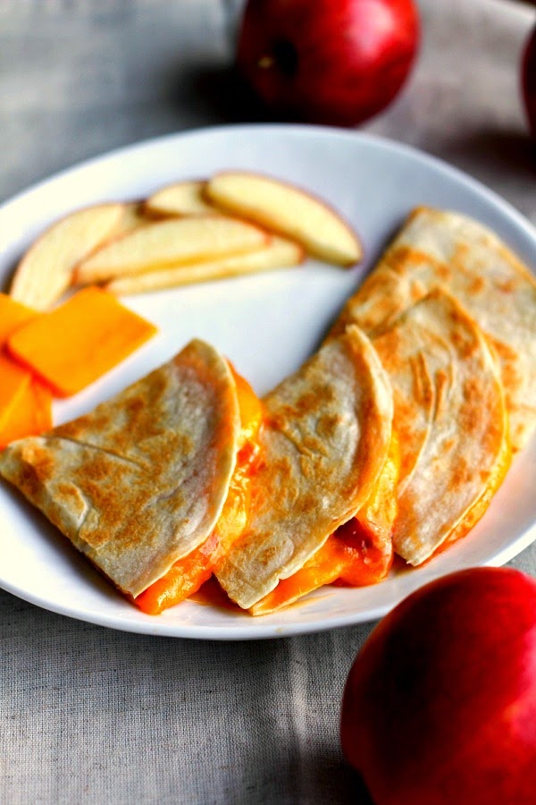 Cheddar Apple Quesadillas