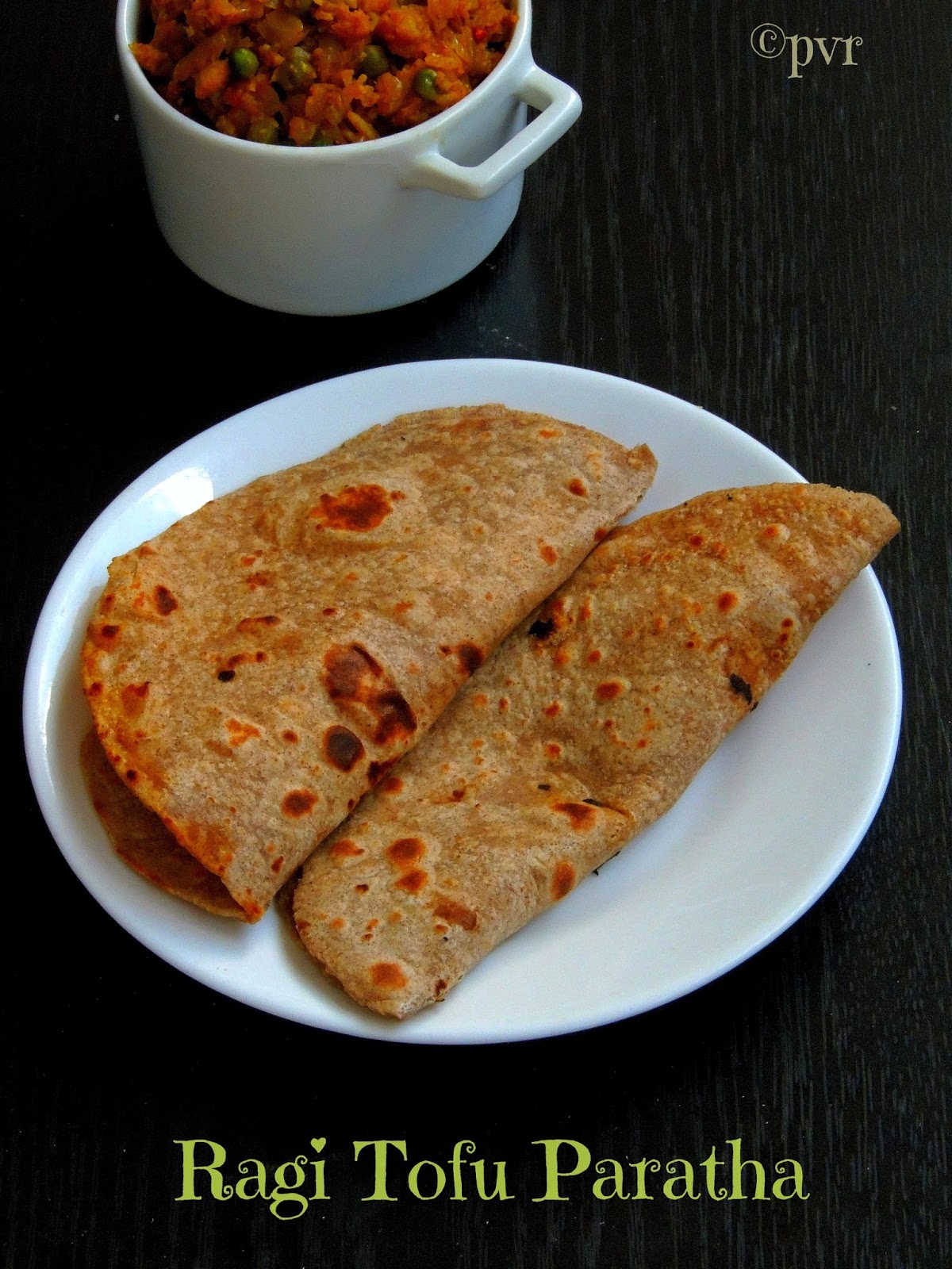 Priya's Versatile Recipes Ragi Tofu Paratha/Fingermillet Tofu Paratha
