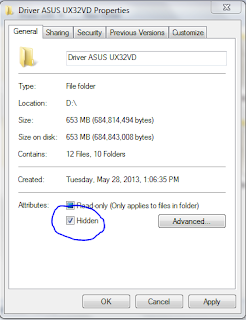 Cara Menyembunyikan / Hidden Folder Windows 7