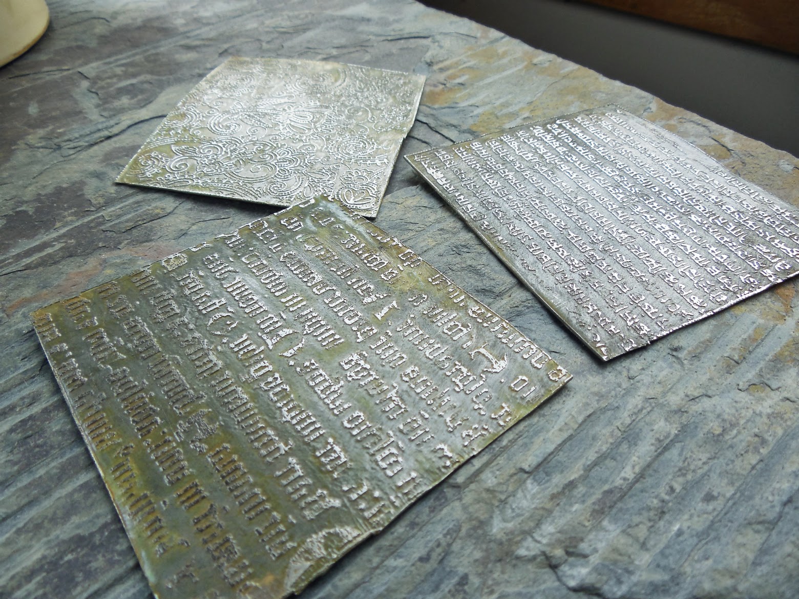 Art Jewelry Elements Making Your Own Texture Plates for Metal Embossing