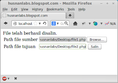 Copy file melalui PHP dan HTML Copy file melalui PHP dan HTML
