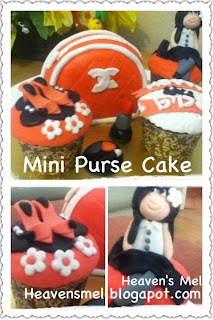 To Match The Mini Purse I Added In Eye Shadow And Lipstik Figurinesand For Cupcakes Made Sandal Girl Figurines As Toppers