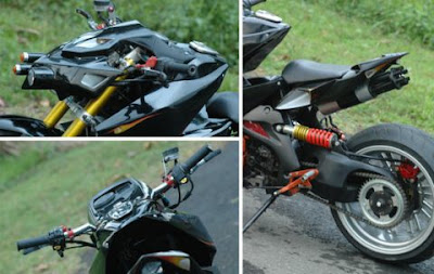 Berikut data Modifikasi Satria FU150 Gaya Transformers :