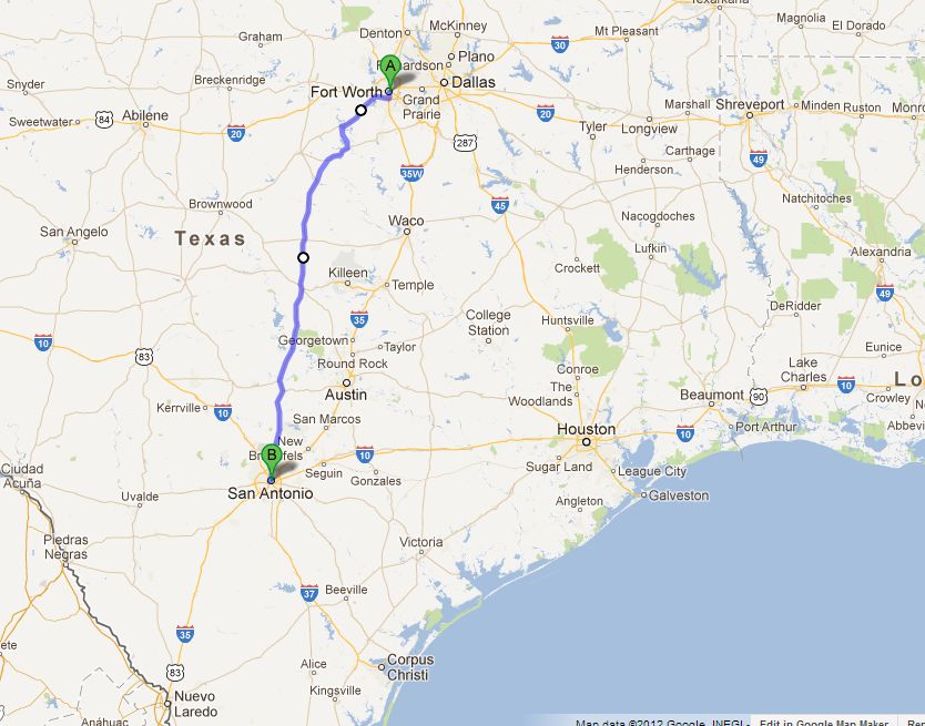 Travel with Kevin and Ruth! Made it to San Antonio!