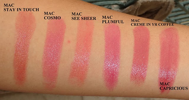 Mac Lipstick Swatches Recap