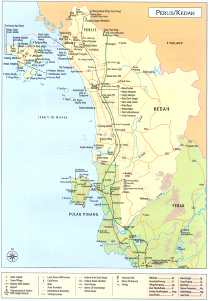 Peta Kedah (Map Of Kedah)