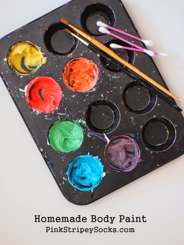 Make Homemade Body Paint Pink Stripey Socks