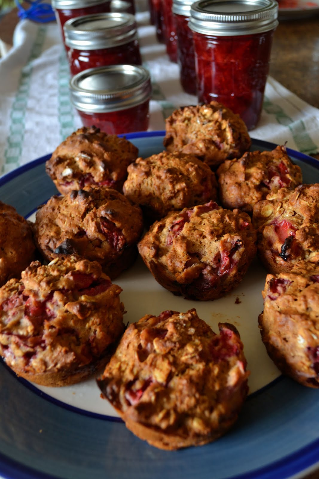 Equal Opportunity Kitchen Strawberry Jam & Strawberry Oatmeal Muffins