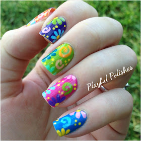 Playful Polishes: JUNE NAIL ART CHALLENGE: FLOWER NAILS