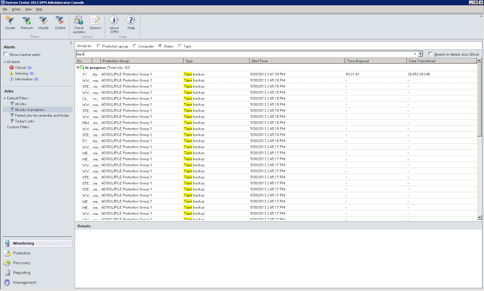 All Things Techie DPM 2012 Backup Protection Group to Tape