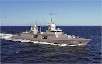 MTU Friedrichshafen, a GE Marine System Supplier, provided the ship's propulsion module, which includes one LM2500 gas turbine, two electric motors and four diesel generator-sets in a combined diesel-electric and gas turbine (CODLAG) propulsion arrangement Baden-Wurttemberg (F125-class) frigate