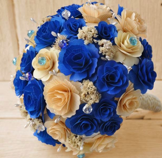 wedding flowers blue winter beauty