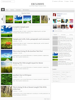 Blogger Exclusive Teması Blogger Exclusive Teması