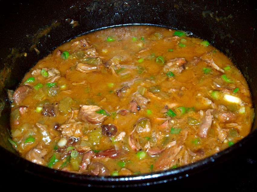 Pellet Smoker Cooking Smoked Pork Neck Bone Gravy over rice with