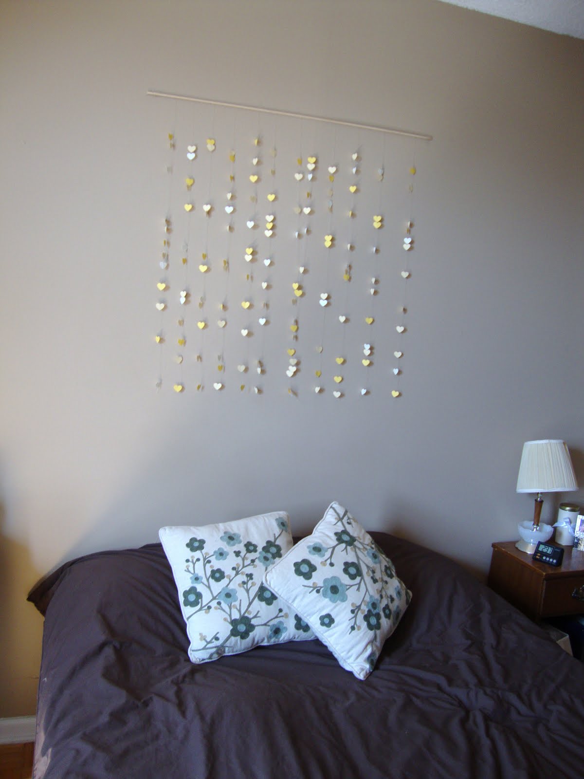 TWO CUPS OF HAPPY DIY Paper Heart Headboard