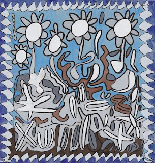 Untitled piece of artwork by Anne Slater, featuring flowers