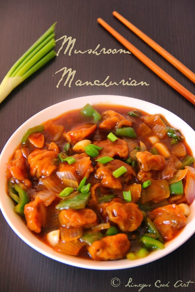 Mushroom Manchurian (Gravy) Lincy's Cook Art