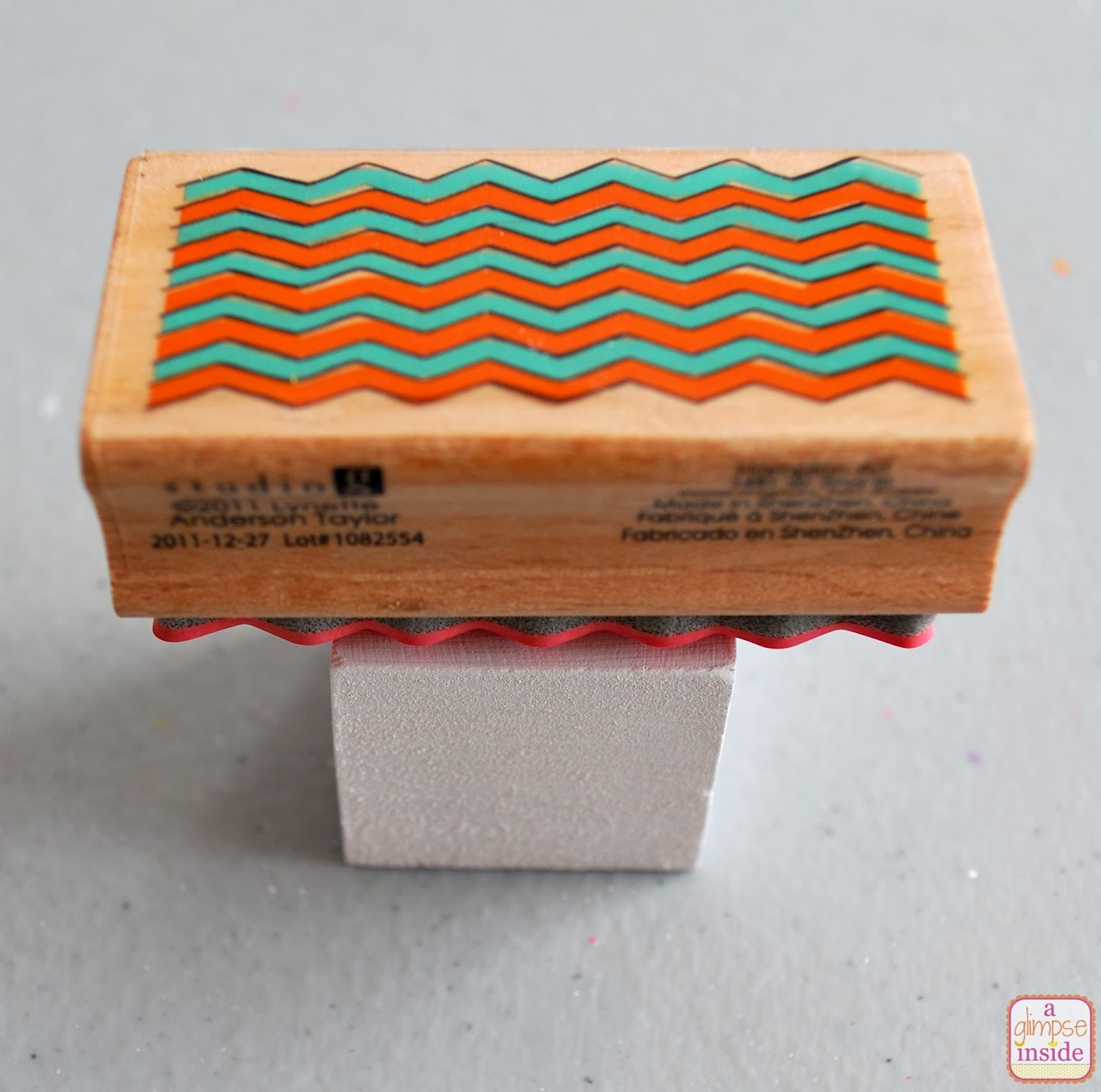 A Glimpse Inside Easy Valentine Stamped Blocks