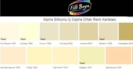 Filli Boya Ic Cephe Renkleri 2020 Renk Kartelasi Binbirdekor Com
