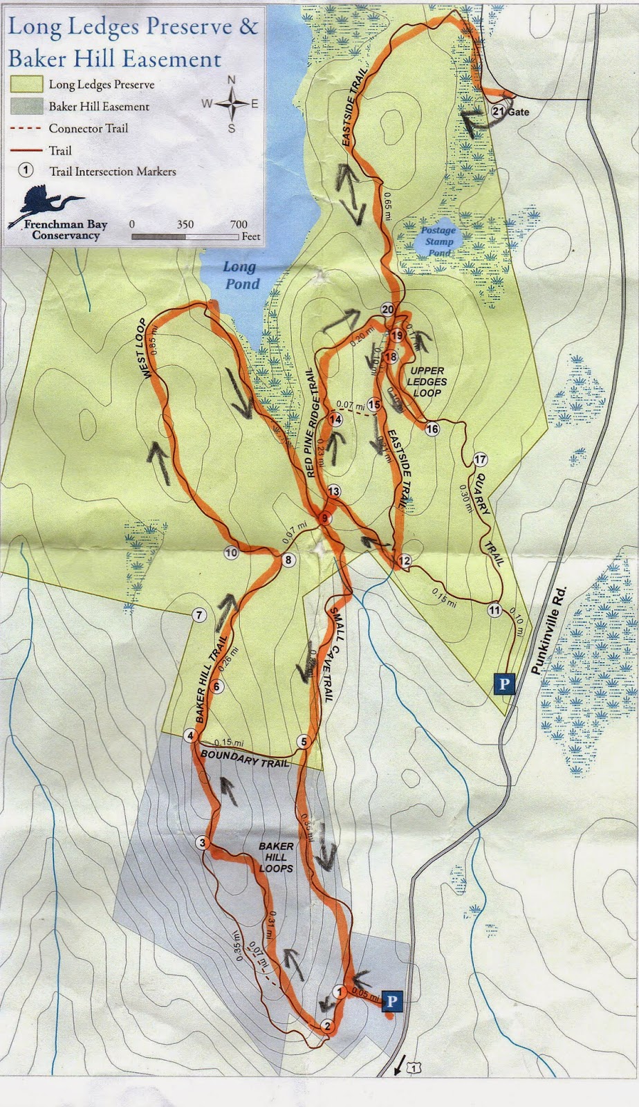 Hiking in Maine with Kelley 8/20/14 Ledges and Baker Hill