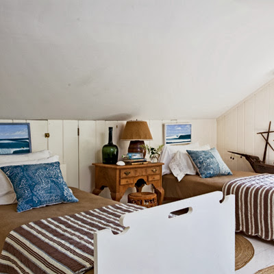 Coastal Living nautical guest bedroom