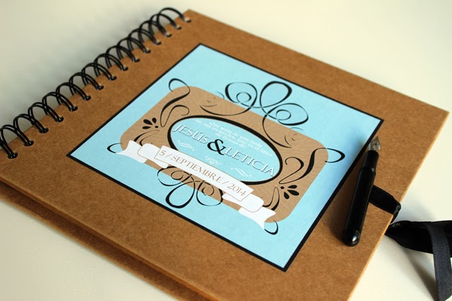 detalles de boda libro de firmas kraft craft personalizable hermanas bolena