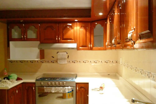 Ecatksas Cocinas integrales de madera pequeñas