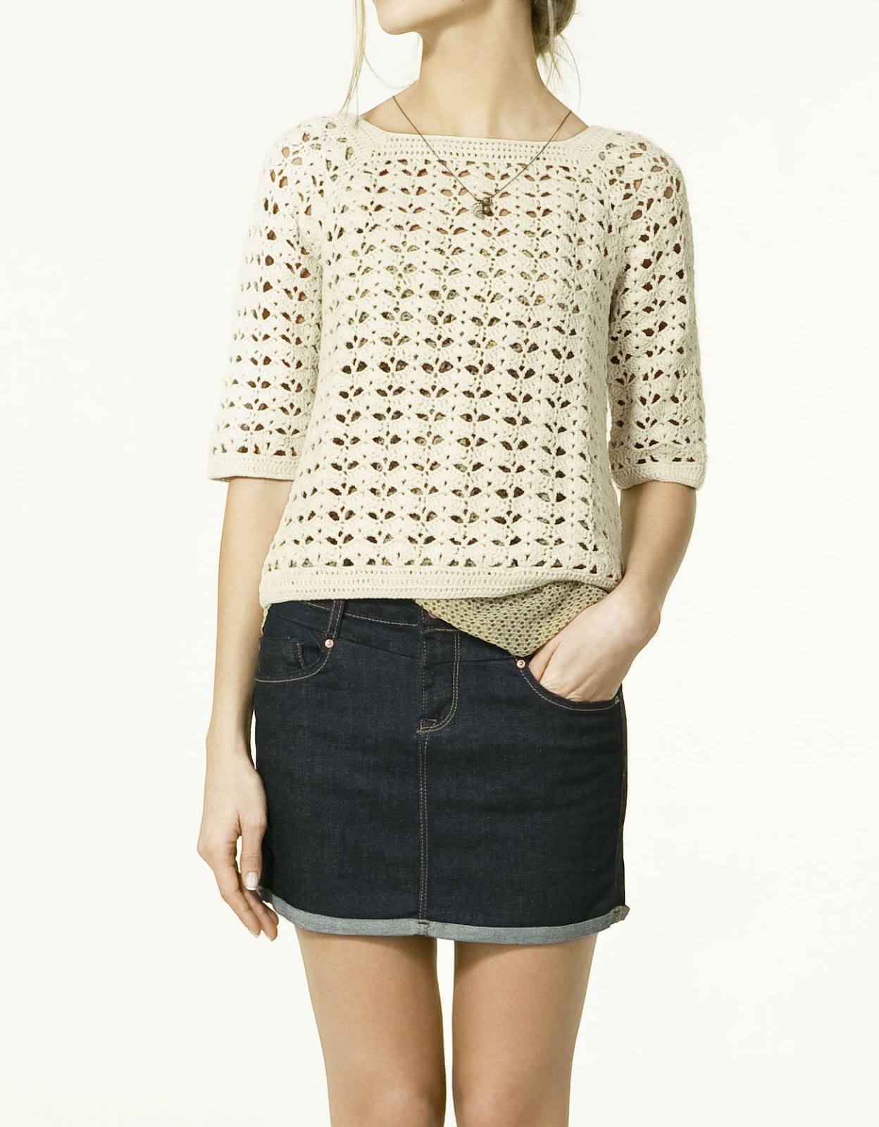 Crochetemoda Blog Blusa de Crochet Zara